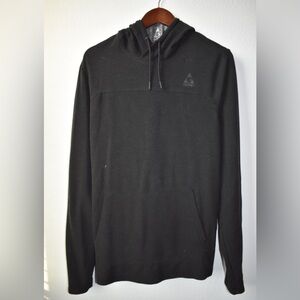Black Hooded Pullover Sweatshirt